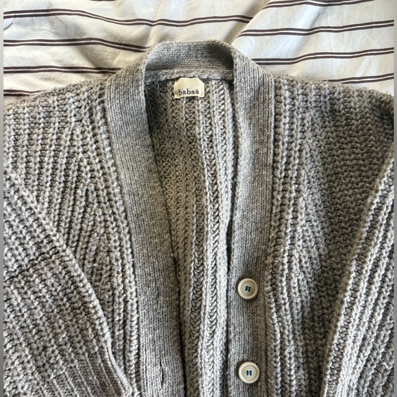 Babaa Wool Cardigan No 19 Mist - Picture 1 of 3